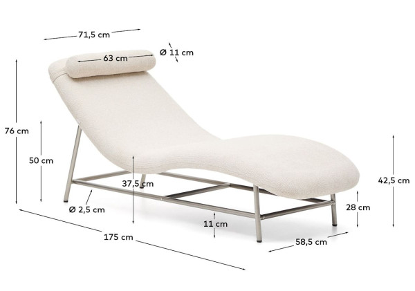 Шезлонг La Forma Osla C00143FA12 Бежевый-13
