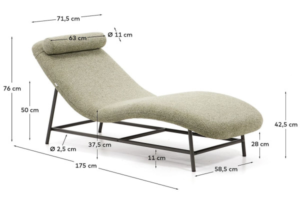 Шезлонг La Forma Osla C00143FA20 Зеленый-10