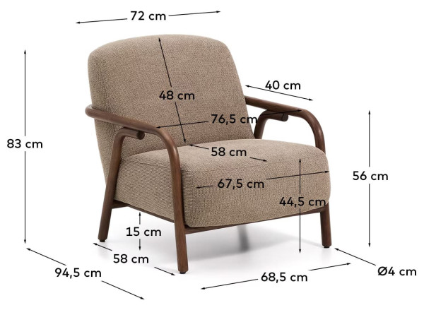 Кресло La Forma SYLO C00204FA11 Тауп-10