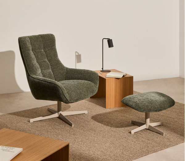 Кресло поворотное La Forma Teryl S0900093JO19 Зеленый ткань синель-1