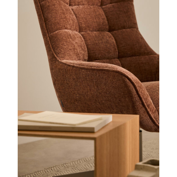 Кресло поворотное La Forma Teryl S0900093JO10 Светло-коричневый ткань синель-2