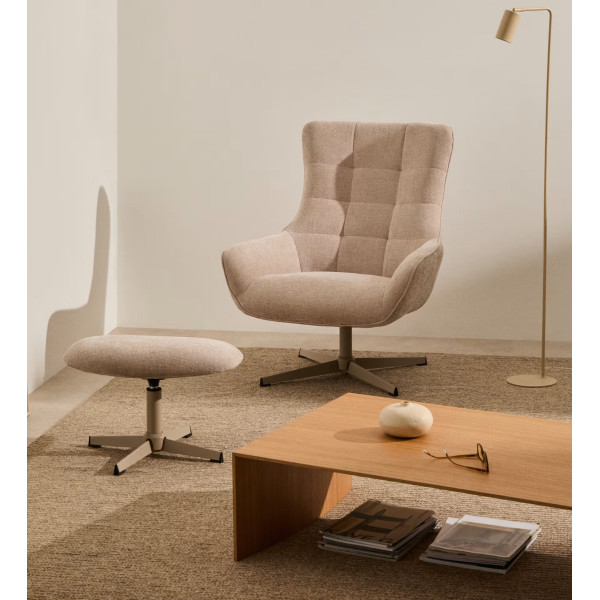 Кресло поворотное La Forma Teryl S0900093JO12 Бежевый ткань синель-1