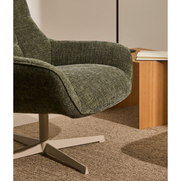 Кресло поворотное La Forma Teryl S0900093JO19 Зеленый ткань синель-2