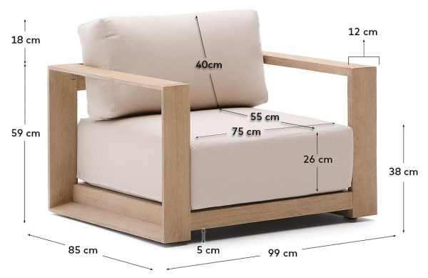 Кресло La Forma Ambra S00047MA87-10