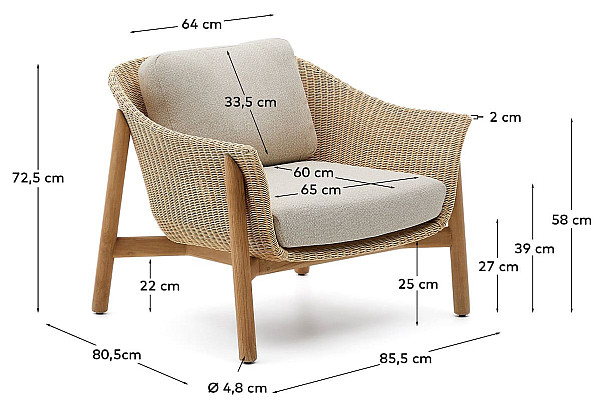 Кресло La Forma Galea O00143NW11-16