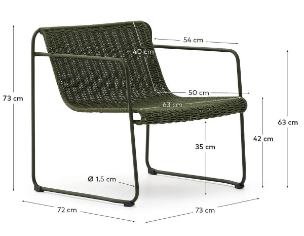 Кресло La Forma Maurina C00072RO19 Зеленый-14