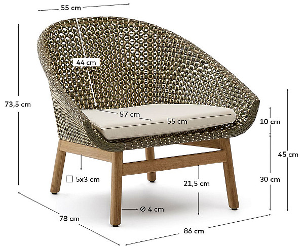 Кресло La Forma Olbia O00109NW06-12