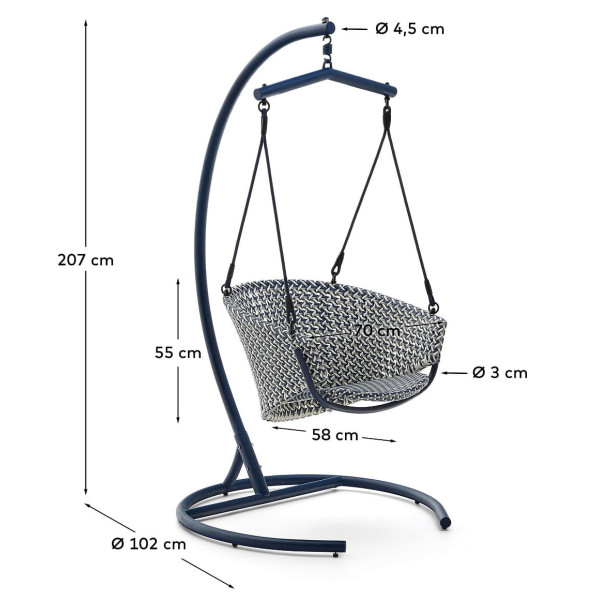 Підвісне крісло La Forma Saliga O00095RR25 Синій-12