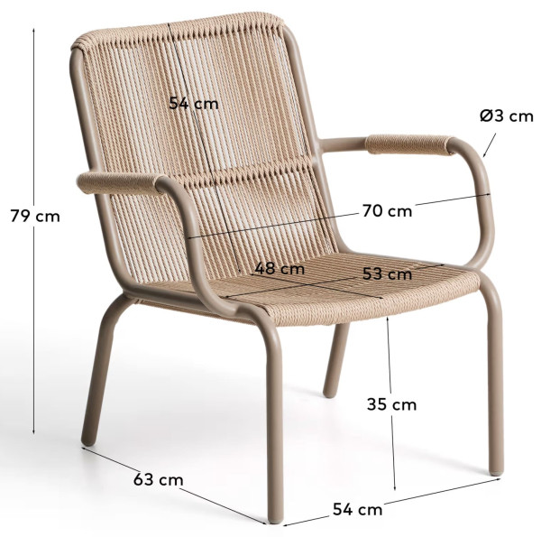 Садове крісло La Forma Salis O00693RO39 Бежевий-10