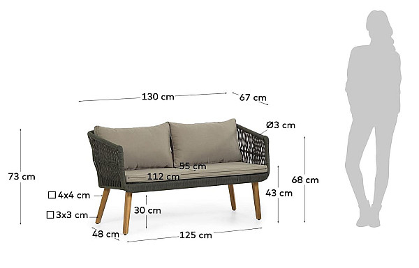 Комплект садових меблів La Forma INTI CC2100J12-8