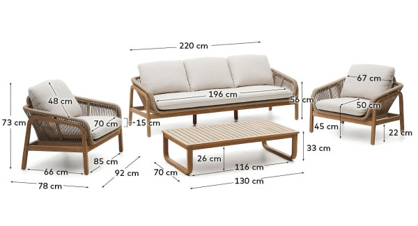 Комплект садових меблів La Forma Vellana J1600019JJ12-8