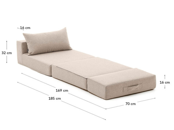 Крісло-ліжко La Forma ARTY S47480AU12 Бежевий-12