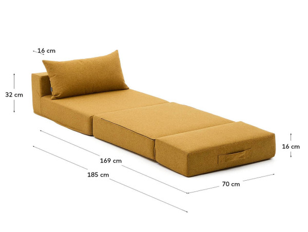 Кресло-кровать La Forma ARTY S47480AU81 Горчичный-12