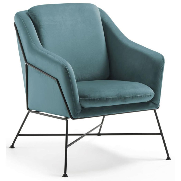 Кресло La Forma BRIDA CC0948JU20 Бирюзовый бархат-1