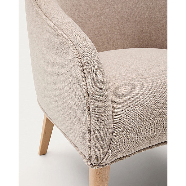 Кресло La Forma Bobly S33010AU12 Бежевый ткань-5