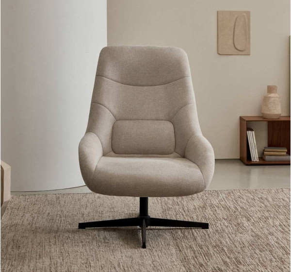 Кресло поворотное La Forma CELIDA S0900008BF12 Бежевый ткань синель-0