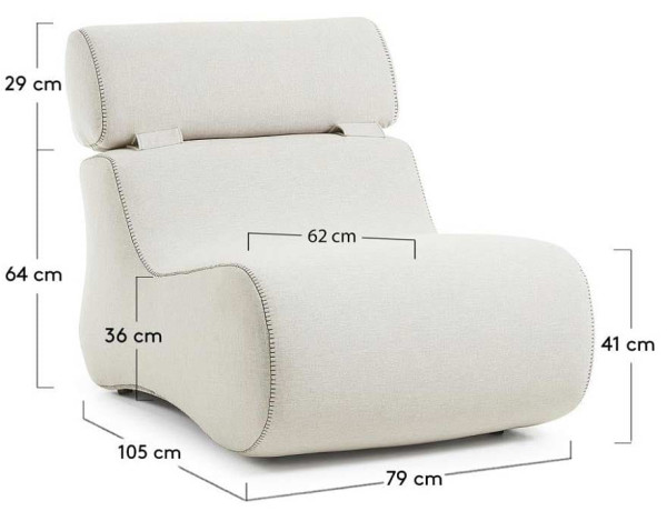 Кресло La Forma CLUB S442VA12 Бежевый-8