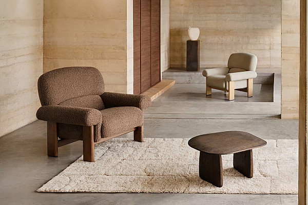 Крісло La Forma Cabana S0900091GL85 Темно-коричневий тканина-2