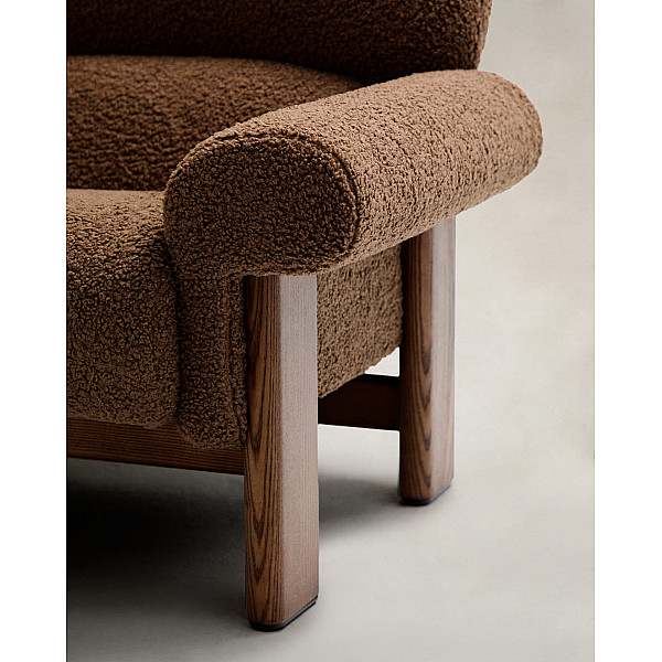 Крісло La Forma Cabana S0900091GL85 Темно-коричневий тканина-8