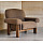 Крісло La Forma Cabana S0900091GL85 Темно-коричневий тканина