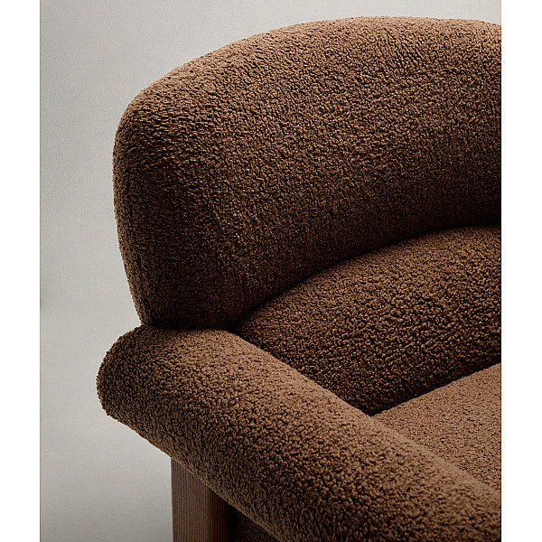 Крісло La Forma Cabana S0900091GL85 Темно-коричневий тканина-10