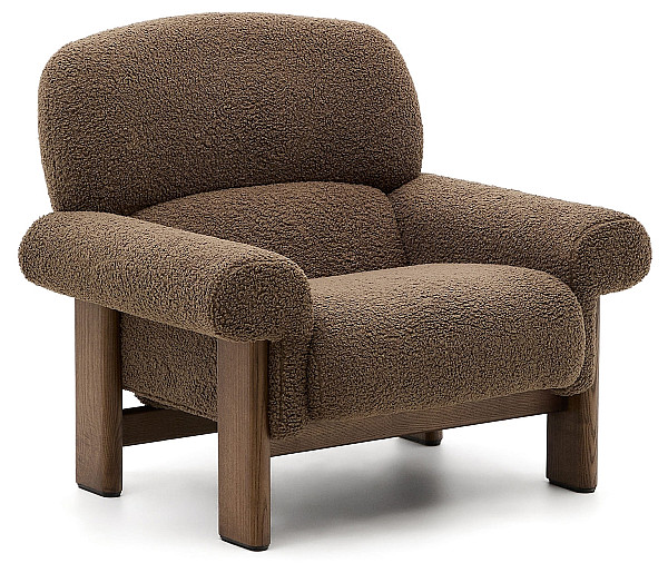 Крісло La Forma Cabana S0900091GL85 Темно-коричневий тканина-3