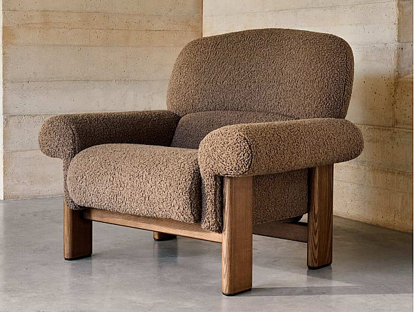 Крісло La Forma Cabana S0900091GL85 Темно-коричневий тканина-1