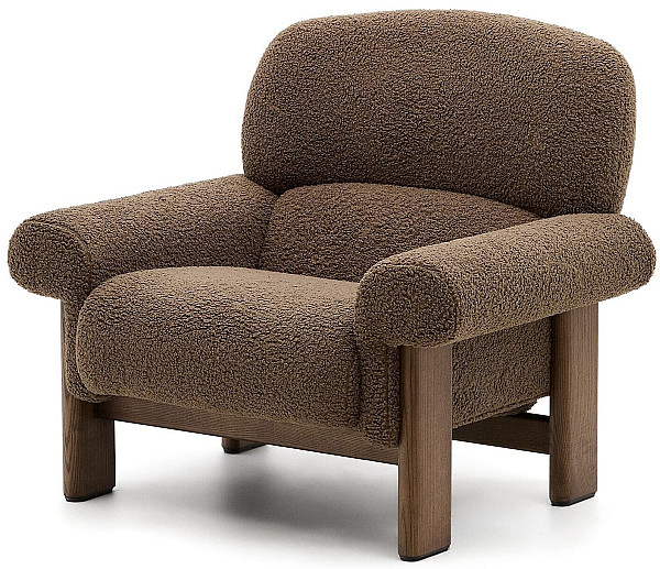 Крісло La Forma Cabana S0900091GL85 Темно-коричневий тканина-4