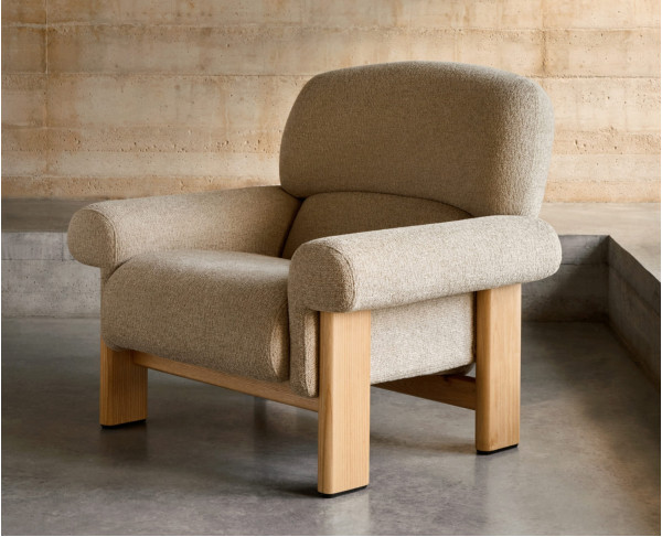 Крісло La Forma Cabana S0900092NI12 Бежевий тканина-1