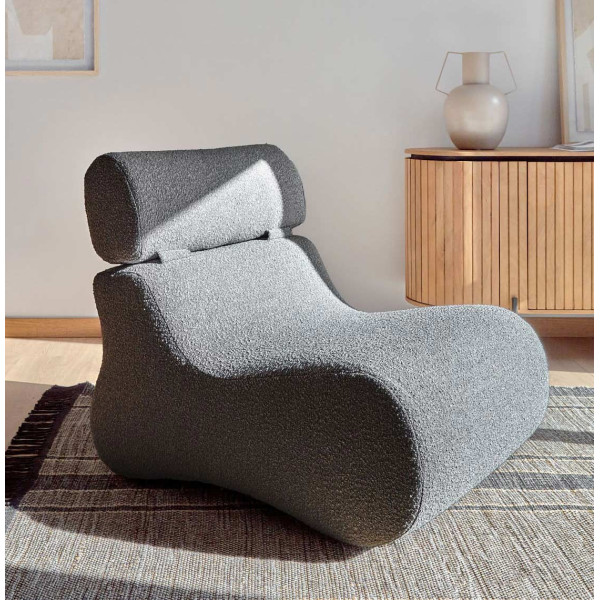 Крісло La Forma Club S442J01 Чорний букле-0