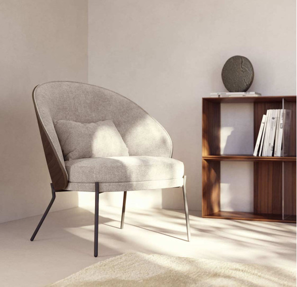 Кресло La Forma EAMY S0900001HE03 Светло-коричневый/венге-0