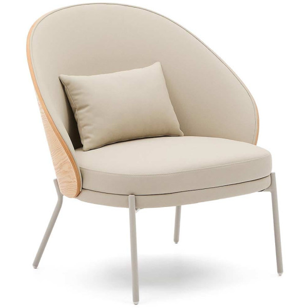 Кресло La Forma EAMY S0900084UU12 Бежевый/натуральный экокожа-3