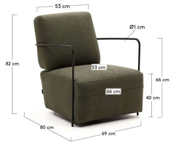 Кресло La Forma GAMER S56410AU19 Зеленый ткань-11