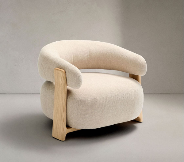 Крісло La Forma Granite S0900075CC12 Бежевий тканина-0