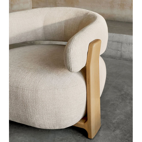 Крісло La Forma Granite S0900075CC12 Бежевий тканина-4