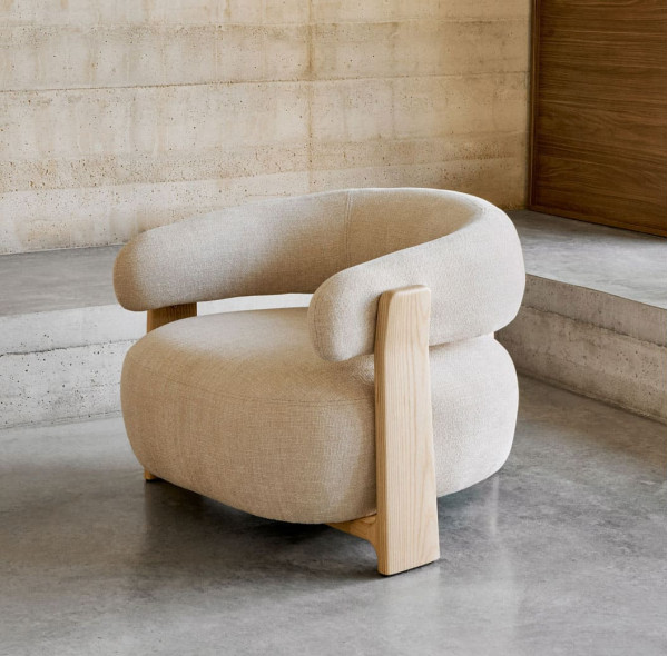 Крісло La Forma Granite S0900075CC12 Бежевий тканина-1