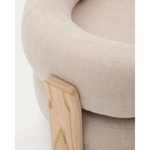 Крісло La Forma Granite S0900075CC12 Бежевий тканина-8