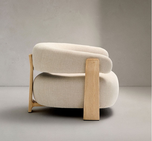 Крісло La Forma Granite S0900075CC12 Бежевий тканина-5