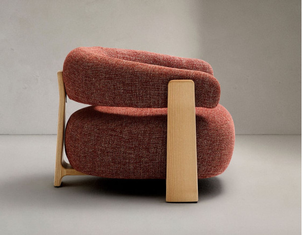 Кресло La Forma Granite S0900075CC86 Терракотовый ткань-2