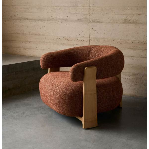 Кресло La Forma Granite S0900075CC86 Терракотовый ткань-1