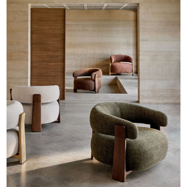 Кресло La Forma Granite S0900075CC86 Терракотовый ткань-12