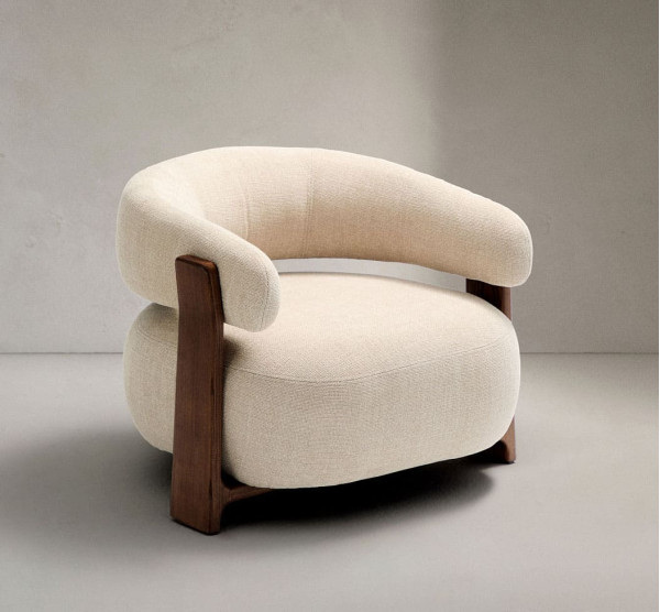 Кресло La Forma Granite S0900076CC12 Бежевый ткань-0