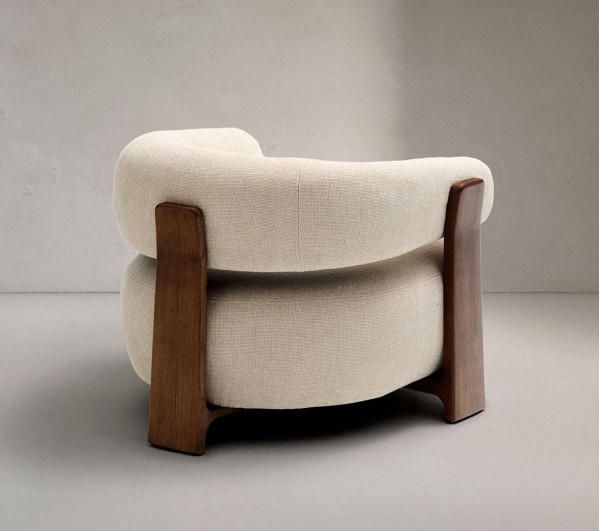 Кресло La Forma Granite S0900076CC12 Бежевый ткань-4