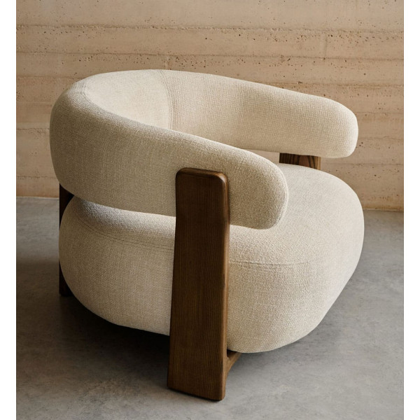 Кресло La Forma Granite S0900076CC12 Бежевый ткань-2