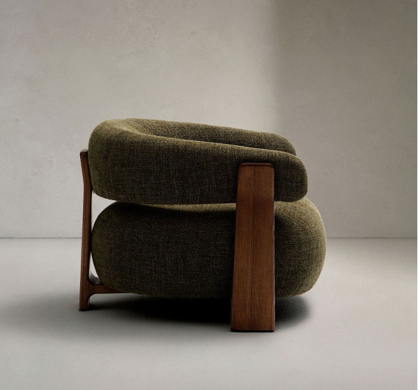 Крісло La Forma Granite S0900076CC19 Зелений тканина-3