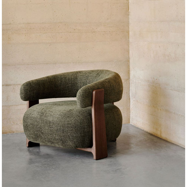 Крісло La Forma Granite S0900076CC19 Зелений тканина-1