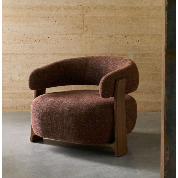 Кресло La Forma Granite S0900076CC34 Коричневый ткань-0