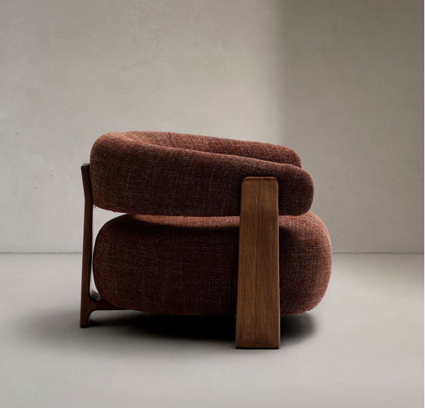 Кресло La Forma Granite S0900076CC34 Коричневый ткань-2