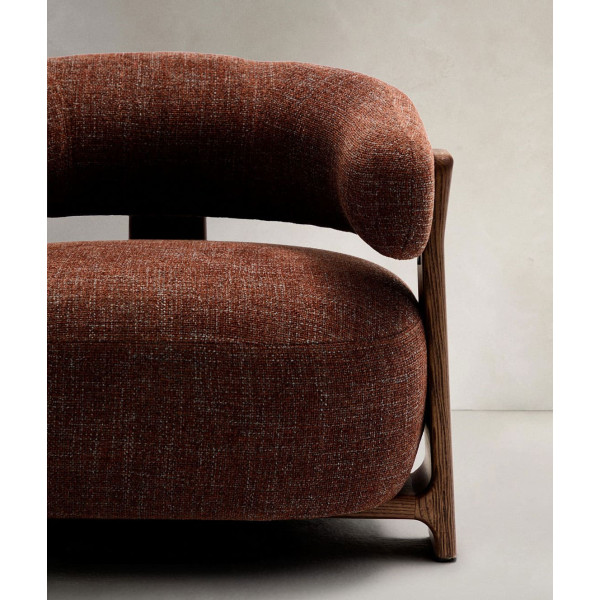 Кресло La Forma Granite S0900076CC34 Коричневый ткань-4