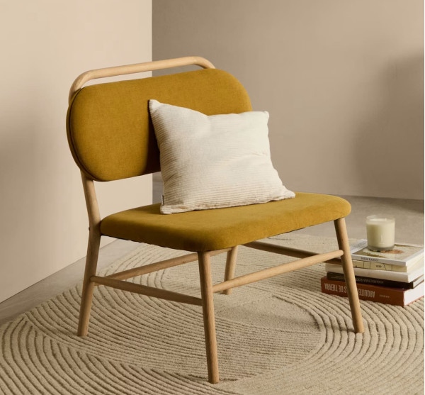 Крісло La Forma Helda S0900083MY81 Гірчичний тканина синель-0